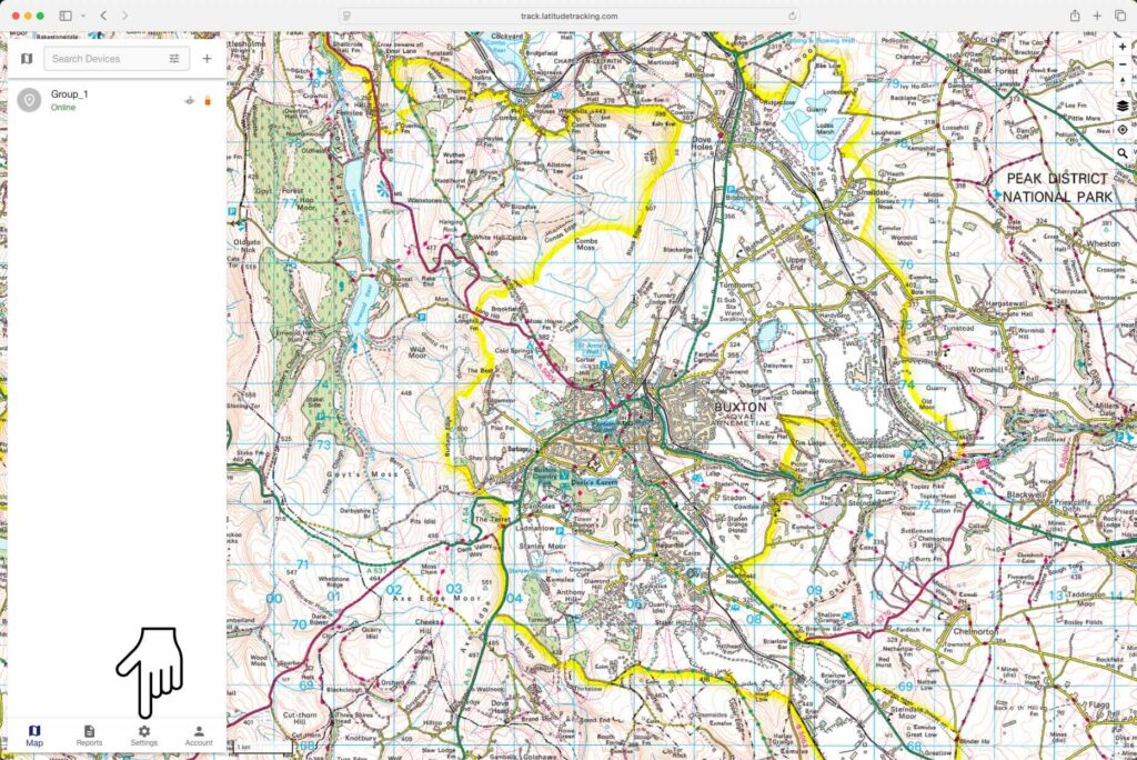 Select the Settings Button